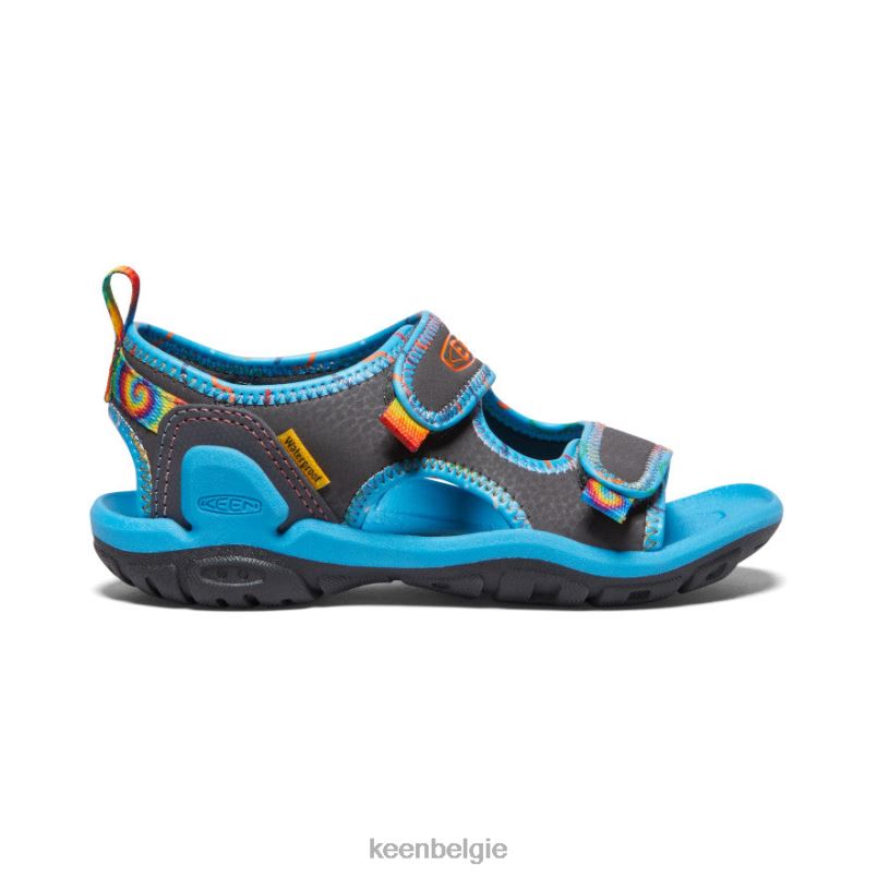 kleine kinderen knotch creek met open teen magneet/tie-dye KEEN schoenen DPX8V769
