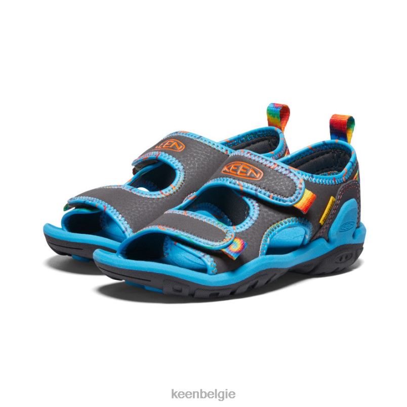 kleine kinderen knotch creek met open teen magneet/tie-dye KEEN schoenen DPX8V769