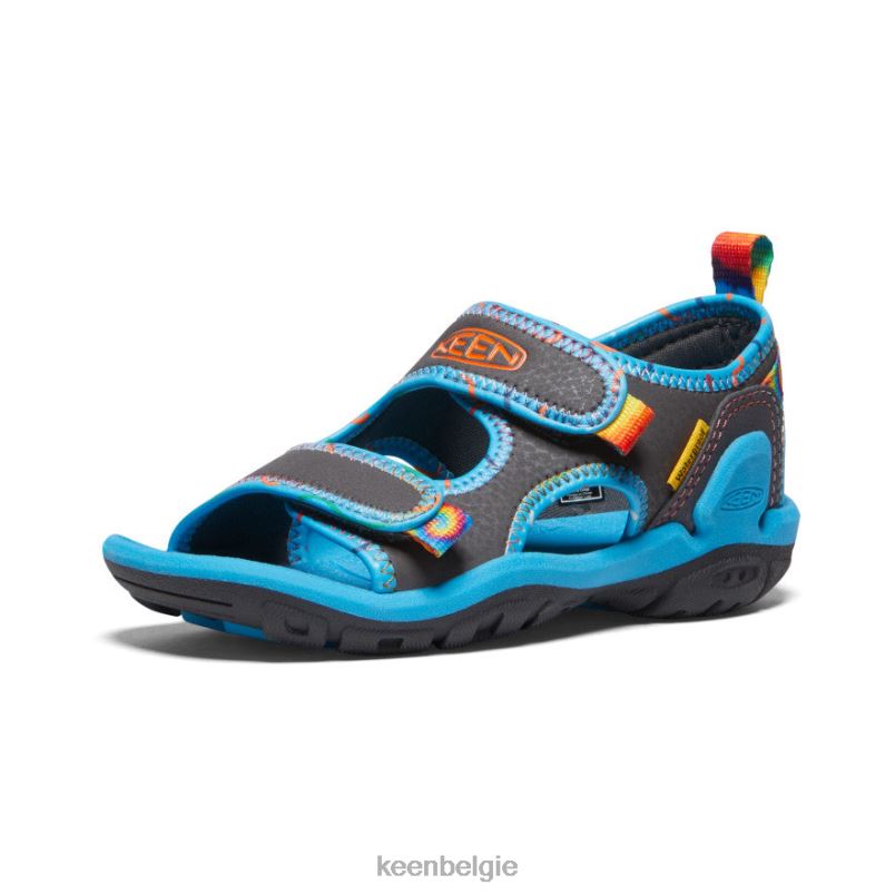 kleine kinderen knotch creek met open teen magneet/tie-dye KEEN schoenen DPX8V769