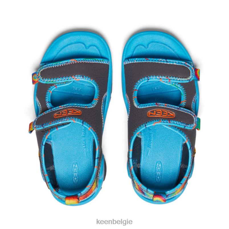 kleine kinderen knotch creek met open teen magneet/tie-dye KEEN schoenen DPX8V769