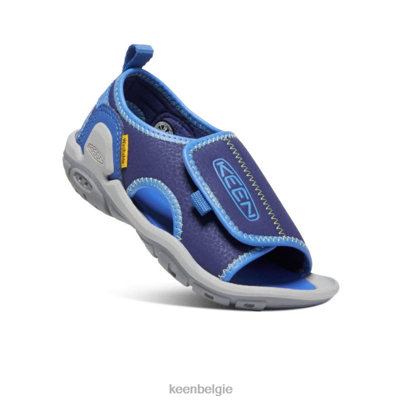 kleine kinderen knotch river met open teen heldere kobalt/blauwe diepten KEEN schoenen DPX8V929