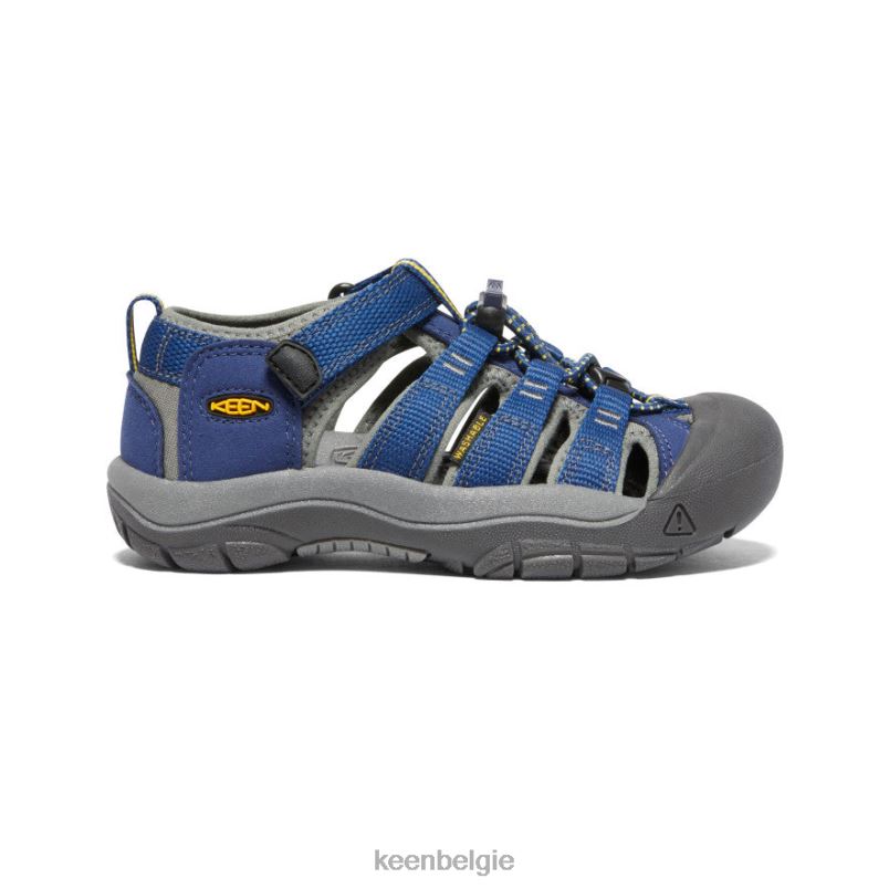 kleine kinderen nieuwpoort h2 blauwe diepten/waterspuwer KEEN schoenen DPX8V744