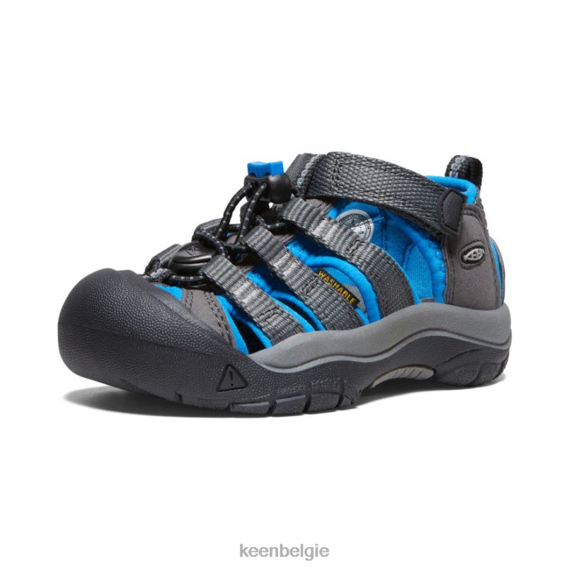 kleine kinderen nieuwpoort h2 magneet/briljantblauw KEEN schoenen DPX8V730