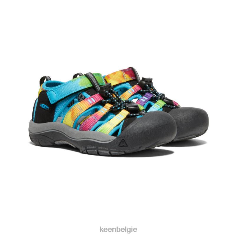 kleine kinderen nieuwpoort h2 regenboog tie-dye KEEN schoenen DPX8V731