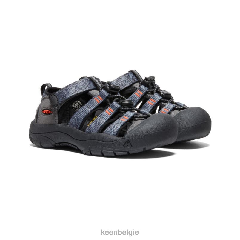 kleine kinderen nieuwpoort h2 staalgrijs/zwart KEEN schoenen DPX8V735