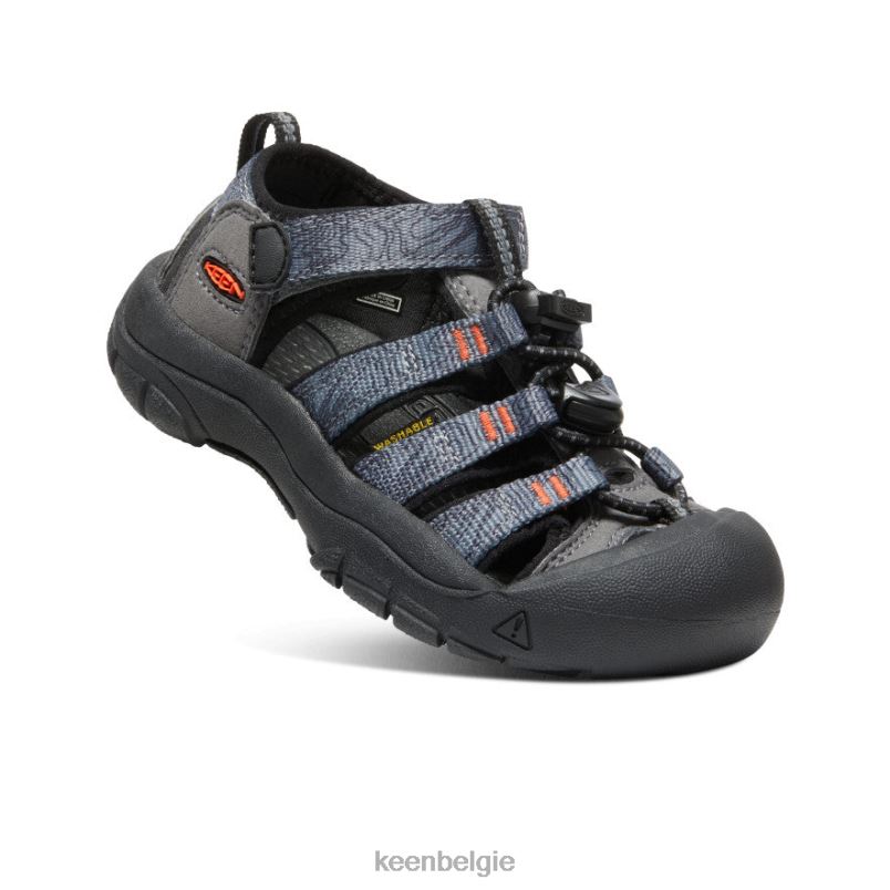 kleine kinderen nieuwpoort h2 staalgrijs/zwart KEEN schoenen DPX8V735