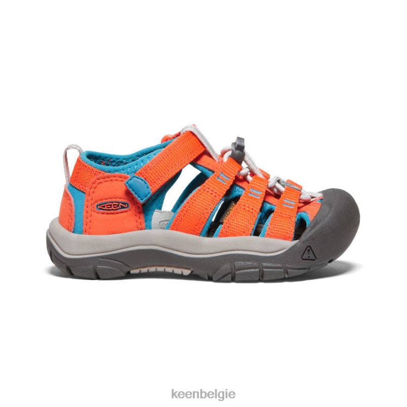 kleine kinderen nieuwpoort h2 veiligheidsoranje/fjordblauw KEEN schoenen DPX8V738