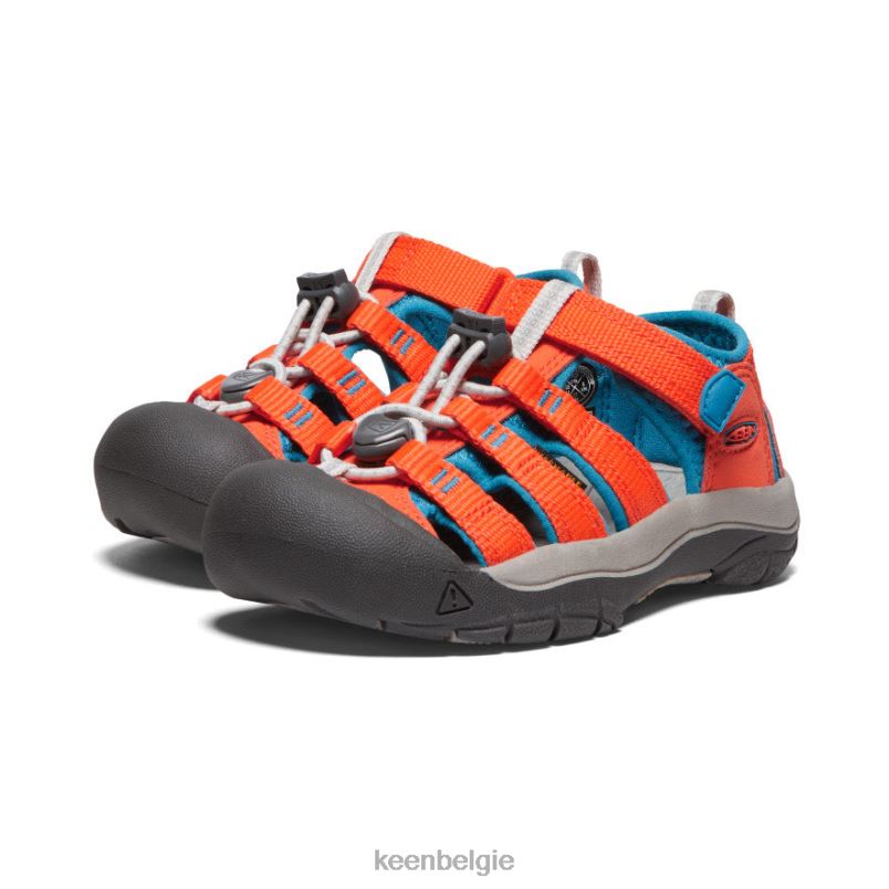 kleine kinderen nieuwpoort h2 veiligheidsoranje/fjordblauw KEEN schoenen DPX8V738