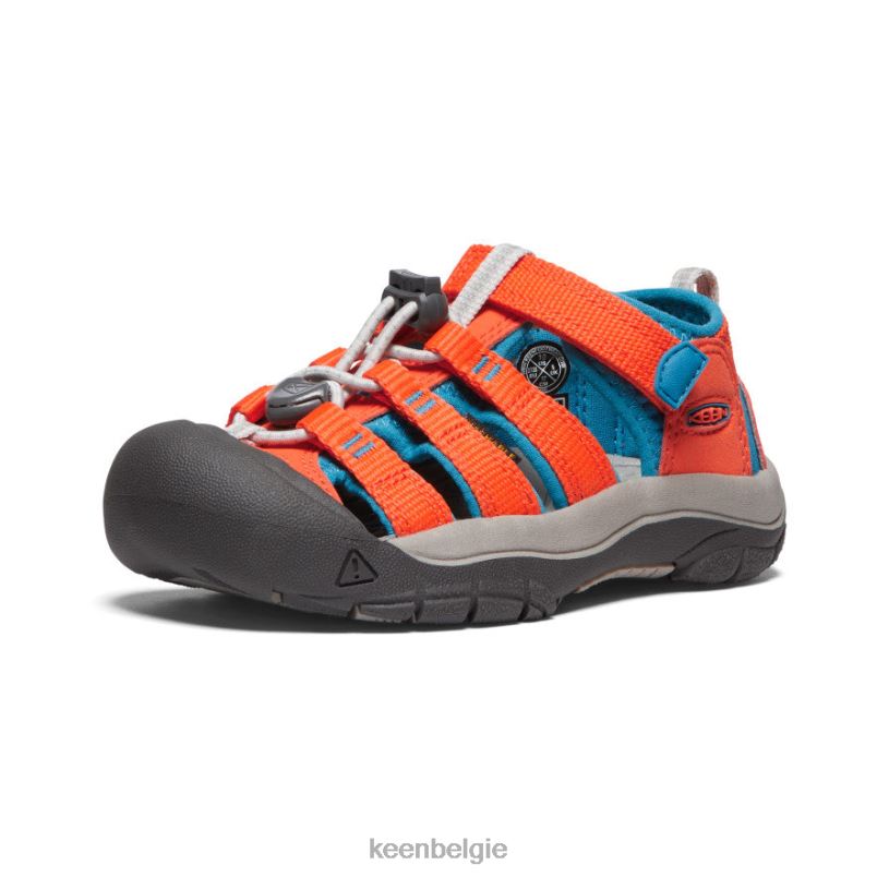 kleine kinderen nieuwpoort h2 veiligheidsoranje/fjordblauw KEEN schoenen DPX8V738
