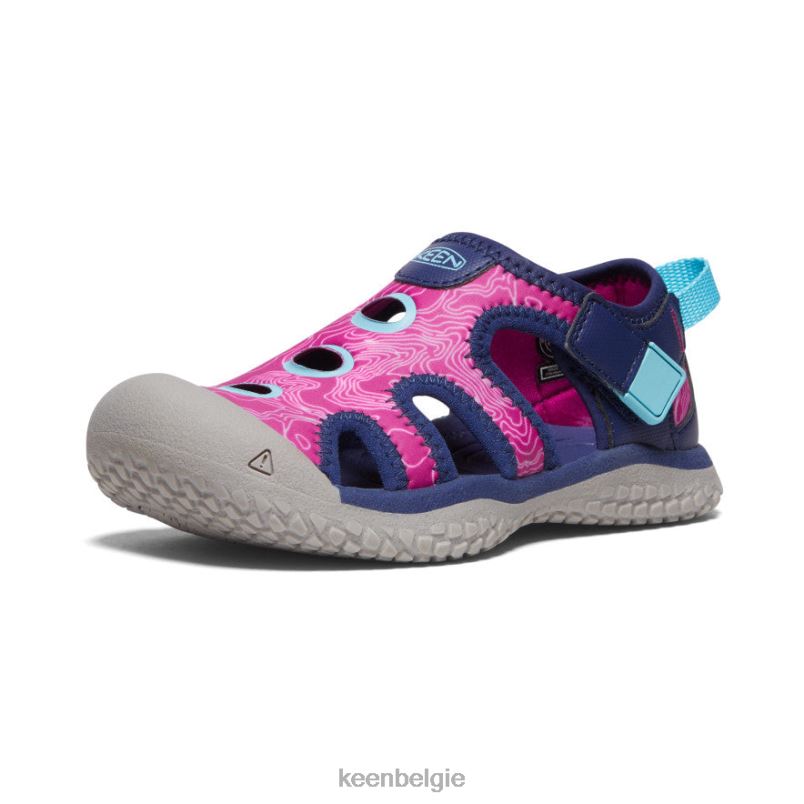 kleine kinderen pijlstaartrog sandaal blauwe diepten/festivalfuchsia KEEN schoenen DPX8V866