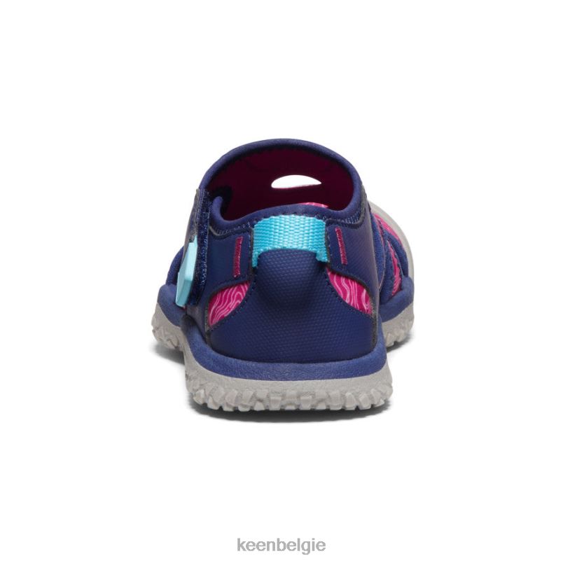 kleine kinderen pijlstaartrog sandaal blauwe diepten/festivalfuchsia KEEN schoenen DPX8V866
