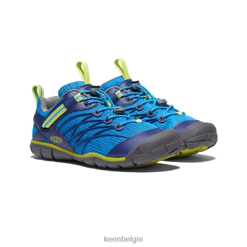 Grote kinderen Chandler cnx briljante blauw/blauwe diepten KEEN schoenen DPX8V893