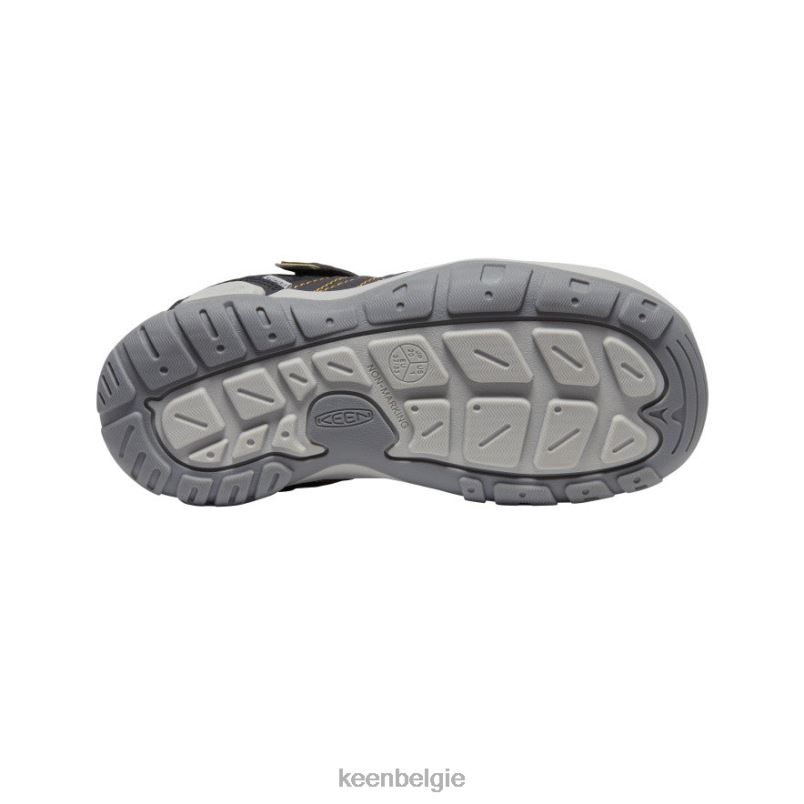 Grote kinderen knotch piek sneaker zwart geel KEEN schoenen DPX8V976