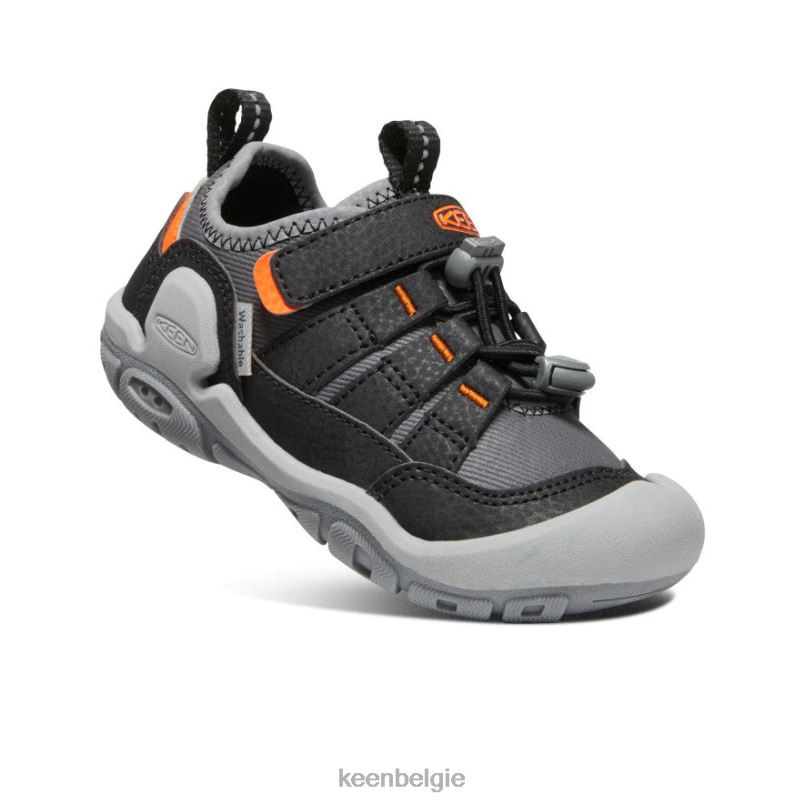 kleine kinderen geknoopte holle sneaker staalgrijs/veiligheidsoranje KEEN schoenen DPX8V890