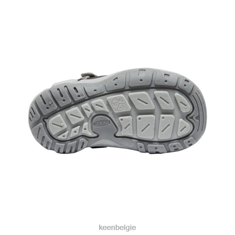 kleine kinderen geknoopte holle sneaker staalgrijs/veiligheidsoranje KEEN schoenen DPX8V890