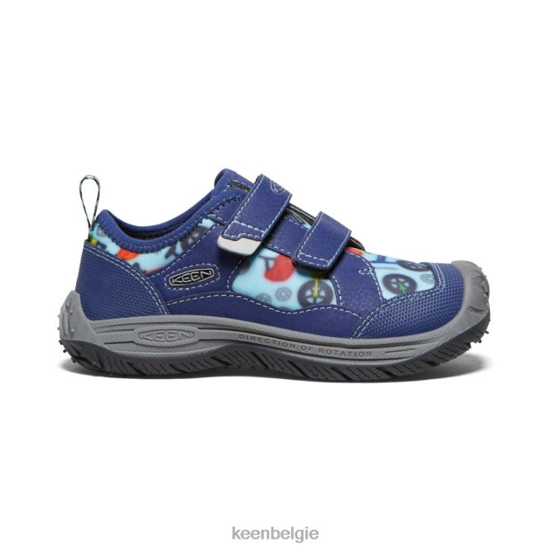kleine kinderen snelheid hond blauwe diepten/zwart KEEN schoenen DPX8V812