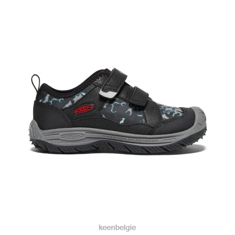 kleine kinderen snelheid hond zwart/camouflage KEEN schoenen DPX8V809