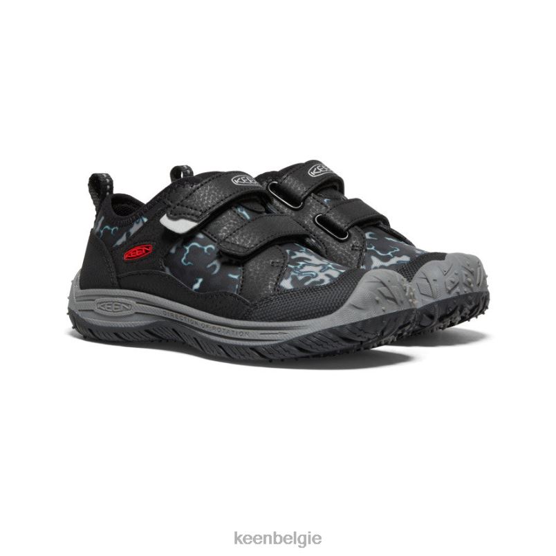 kleine kinderen snelheid hond zwart/camouflage KEEN schoenen DPX8V809