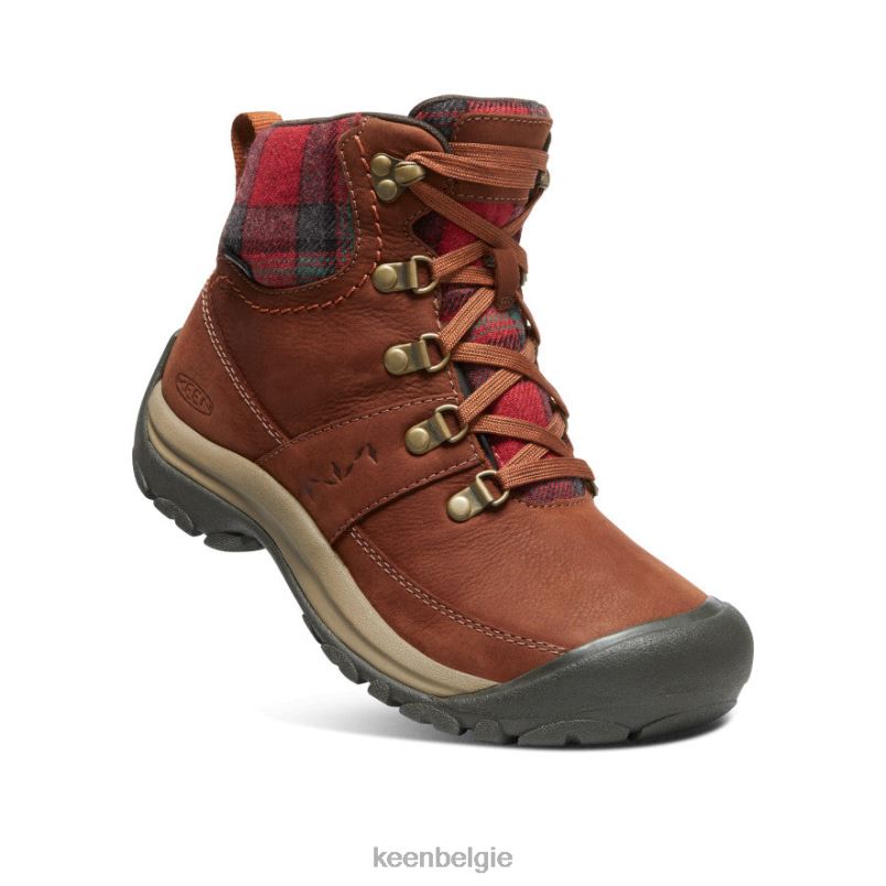 vrouwen kaci iii waterdichte winterlaars schildpadschild/rode plaid KEEN schoenen DPX8V677