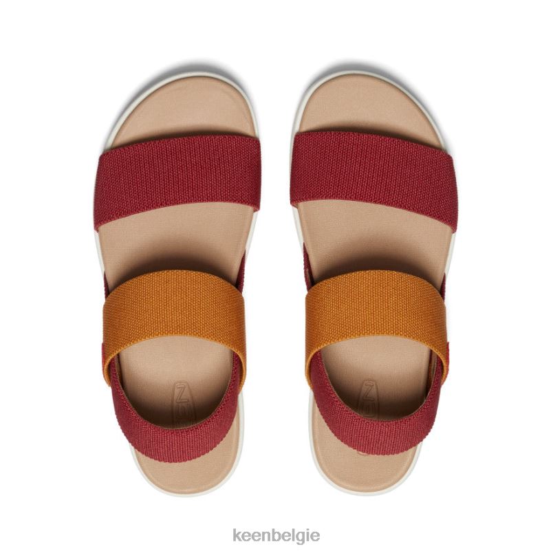 vrouwen Elle sandaal met band merlot/berk KEEN schoenen DPX8V416