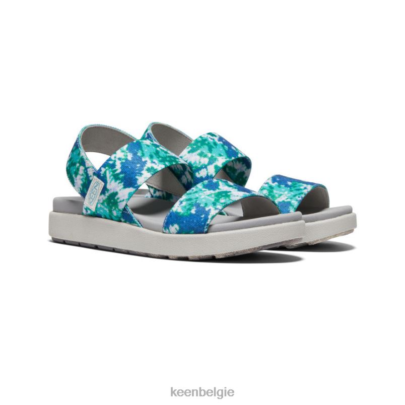 vrouwen Elle sandaal met band porselein/tie-dye KEEN schoenen DPX8V422