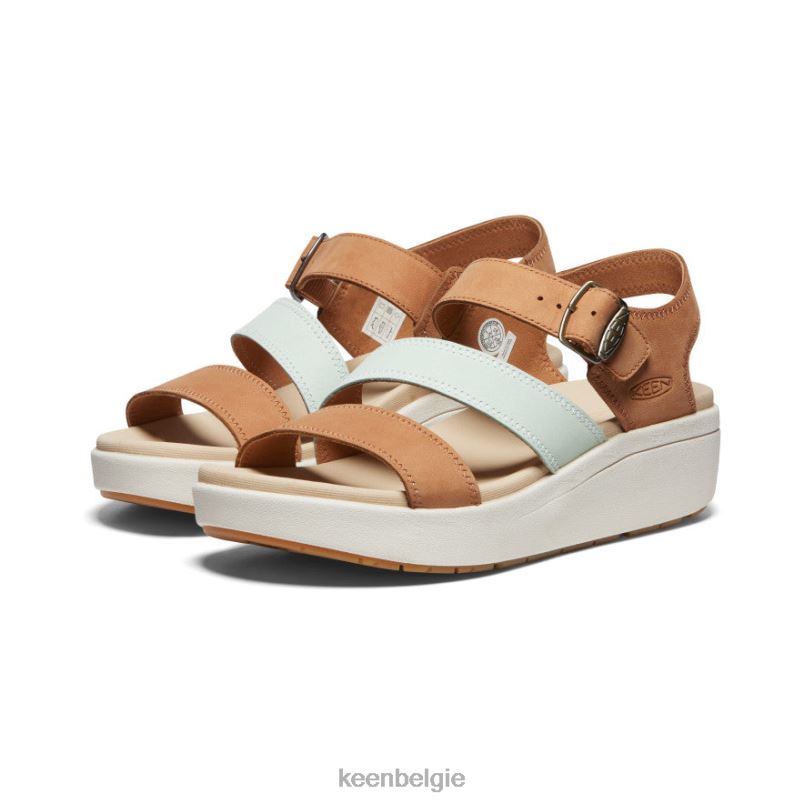 vrouwen ellecity rugband natuurlijk leer/duidelijk aqua KEEN schoenen DPX8V447