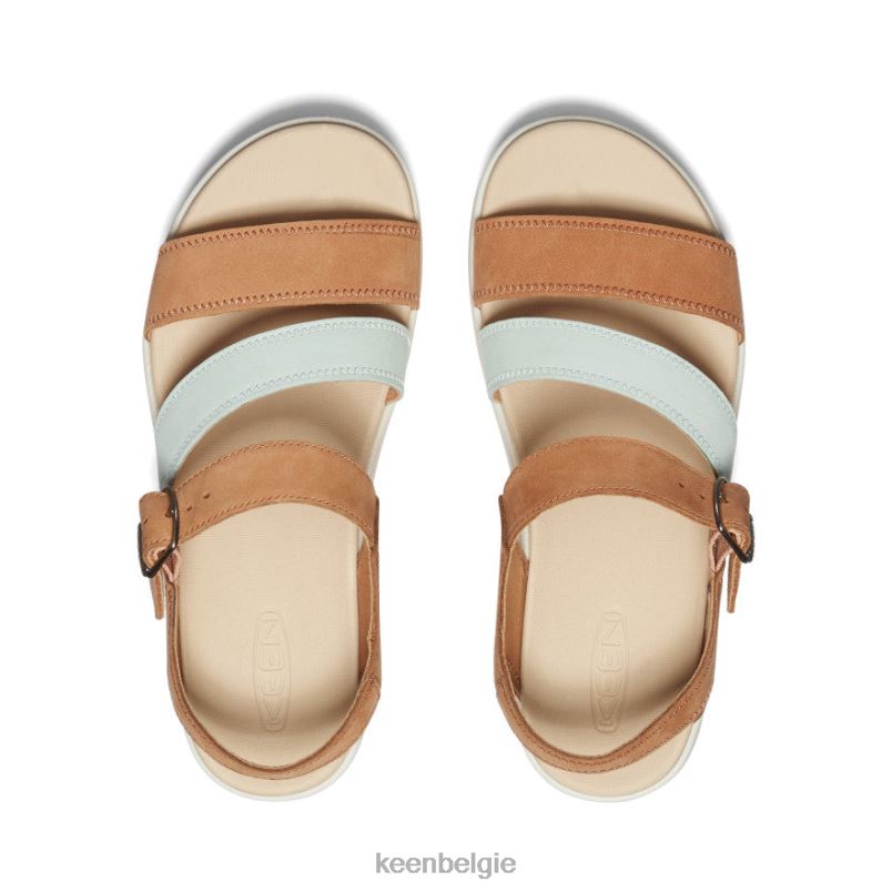 vrouwen ellecity rugband natuurlijk leer/duidelijk aqua KEEN schoenen DPX8V447