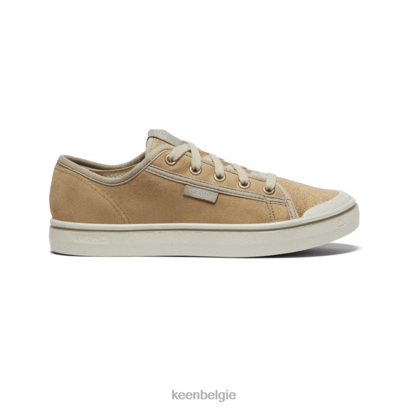 vrouwen Elsa oogst leren sneaker beige/zilverberk KEEN schoenen DPX8V627
